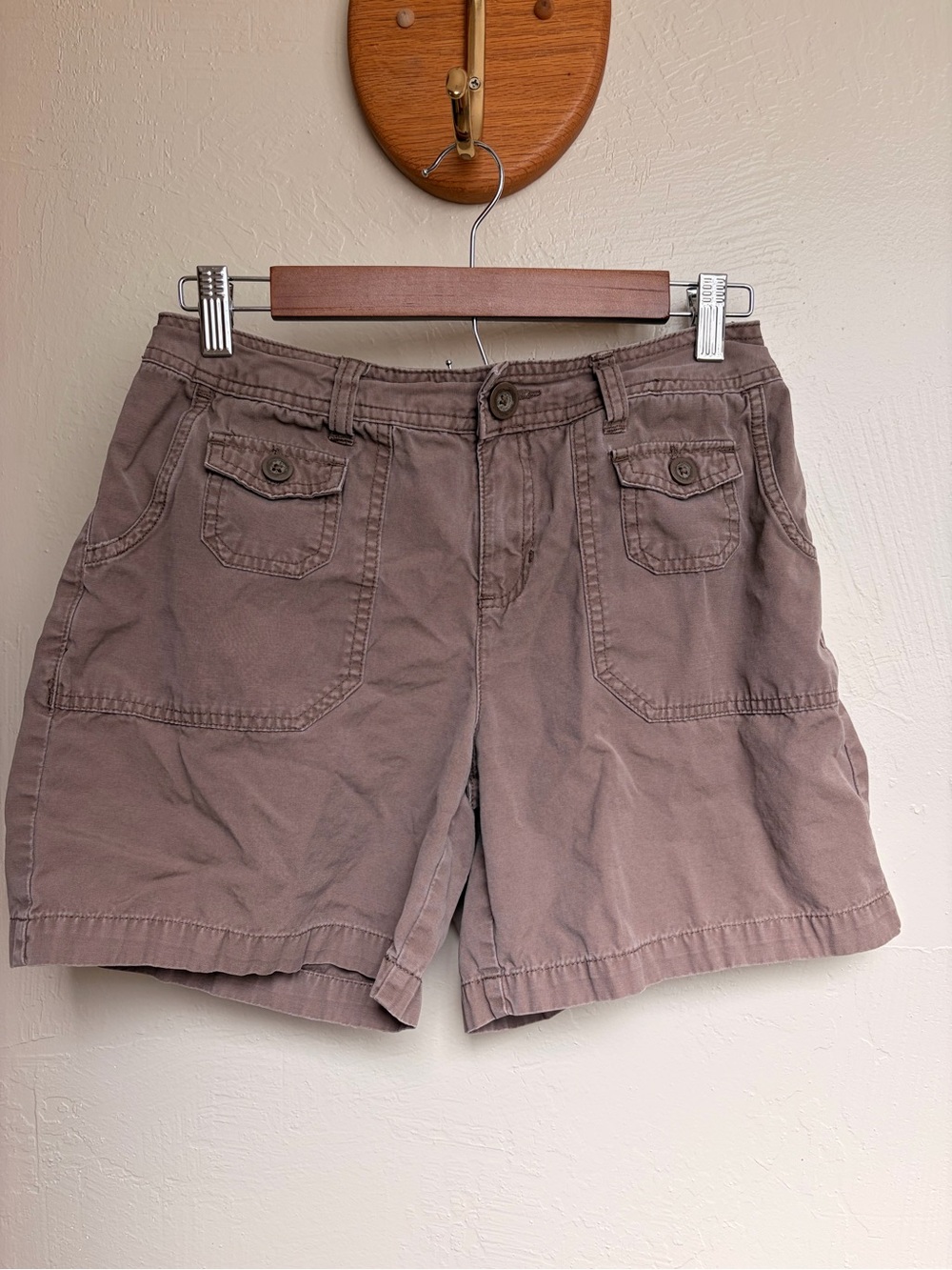 Cherokee Women's Utility Shorts in Taupe Brown